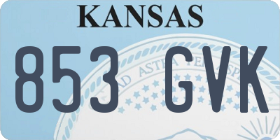 KS license plate 853GVK