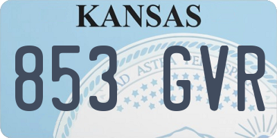 KS license plate 853GVR