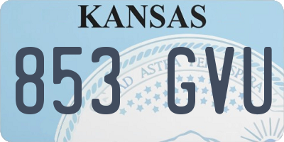 KS license plate 853GVU
