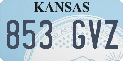 KS license plate 853GVZ