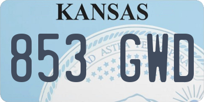 KS license plate 853GWD