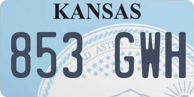 KS license plate 853GWH