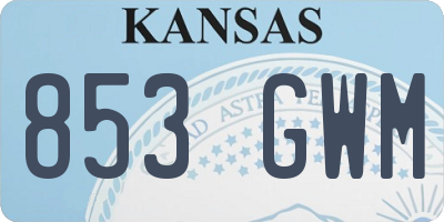 KS license plate 853GWM