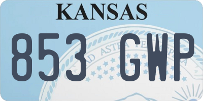 KS license plate 853GWP