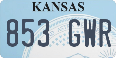 KS license plate 853GWR