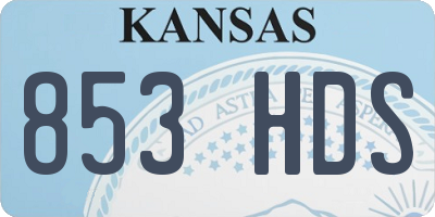 KS license plate 853HDS