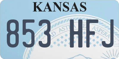 KS license plate 853HFJ