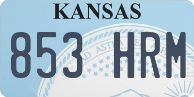 KS license plate 853HRM
