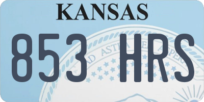 KS license plate 853HRS