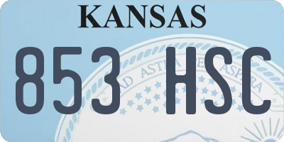 KS license plate 853HSC