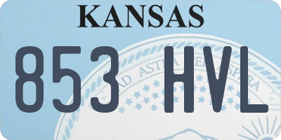 KS license plate 853HVL