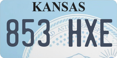 KS license plate 853HXE