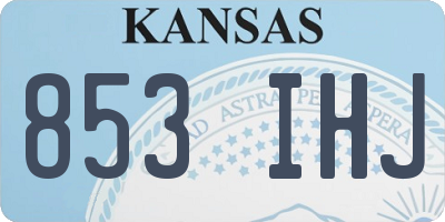 KS license plate 853IHJ