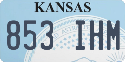 KS license plate 853IHM