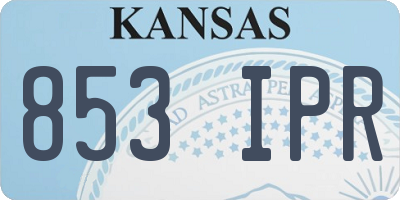 KS license plate 853IPR
