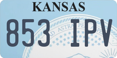 KS license plate 853IPV