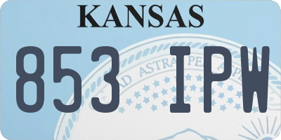KS license plate 853IPW