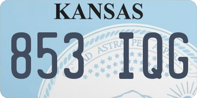 KS license plate 853IQG
