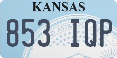 KS license plate 853IQP
