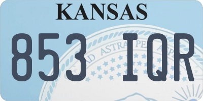 KS license plate 853IQR