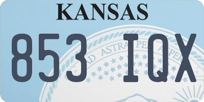 KS license plate 853IQX