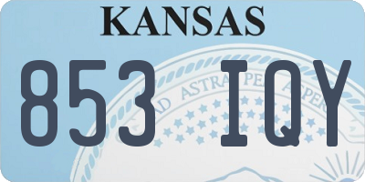 KS license plate 853IQY