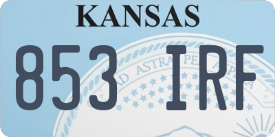KS license plate 853IRF