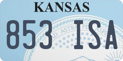 KS license plate 853ISA