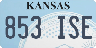 KS license plate 853ISE