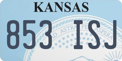KS license plate 853ISJ