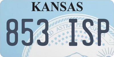 KS license plate 853ISP