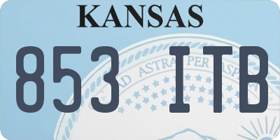 KS license plate 853ITB