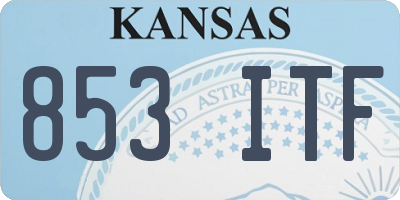 KS license plate 853ITF