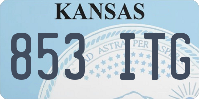 KS license plate 853ITG