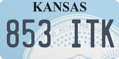 KS license plate 853ITK