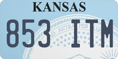 KS license plate 853ITM