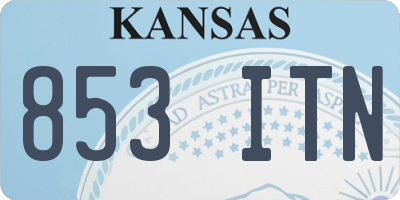 KS license plate 853ITN