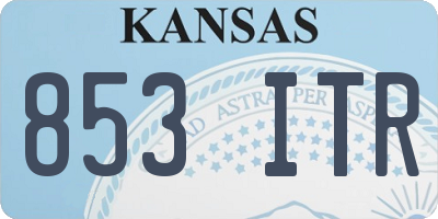 KS license plate 853ITR