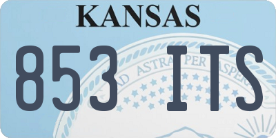 KS license plate 853ITS