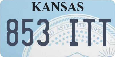 KS license plate 853ITT