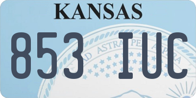 KS license plate 853IUC