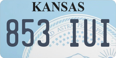 KS license plate 853IUI