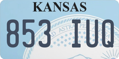 KS license plate 853IUQ