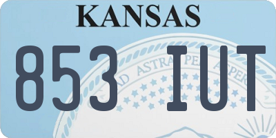 KS license plate 853IUT
