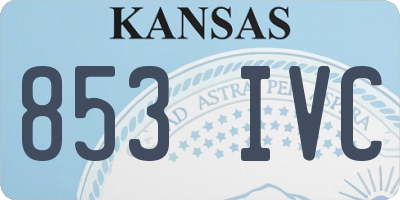 KS license plate 853IVC