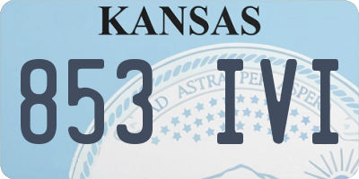 KS license plate 853IVI