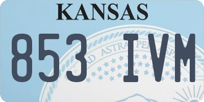 KS license plate 853IVM