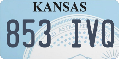 KS license plate 853IVQ