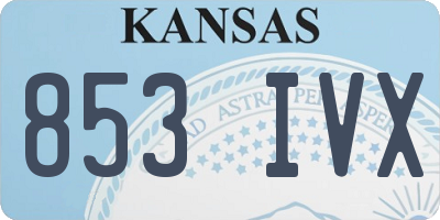 KS license plate 853IVX