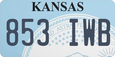 KS license plate 853IWB